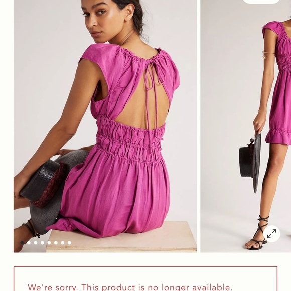 NWT Anthropologie Smocked-Waist Mini Dress - Picture 7 of 9